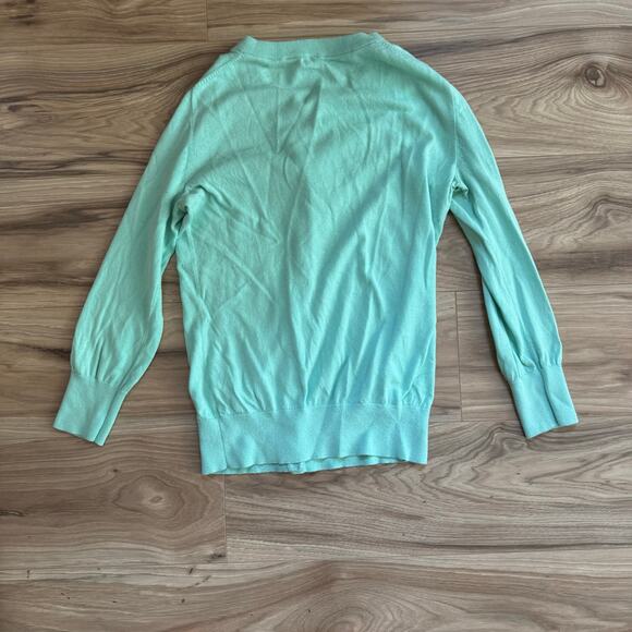 J. Crew 3/4 Sleeve Button Down Cardigan in Mint Green - Picture 2 of 5